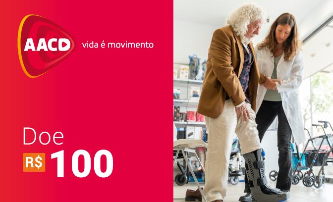 Doação de R$100 para os projetos sociais da AACD