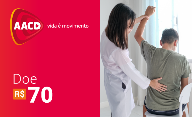Doação de R$70 para os projetos sociais da AACD