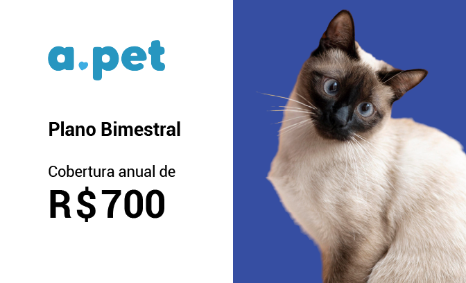 Assistência à saúde para cães e gatos plano bimestral