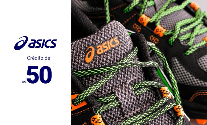 Crédito de R$ 50 para compras de produtos ASICS