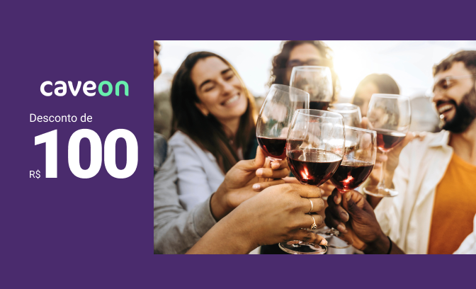 Voucher de Desconto de R$100 em Vinhos no App da Caveon