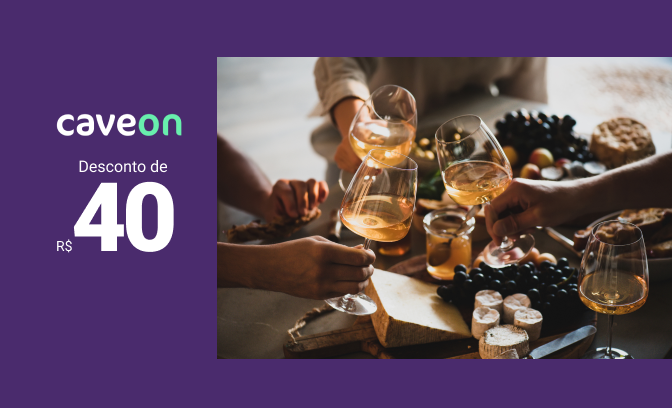 Voucher de Desconto de R$40 em Vinhos no App da Caveon