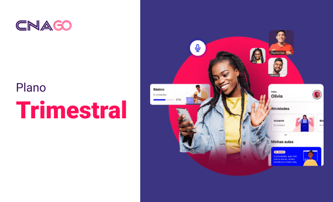 Curso de inglês online - plano trimestral