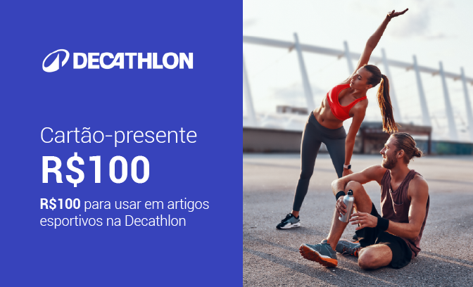 Cartão-presente de R$ 100 da Decathlon