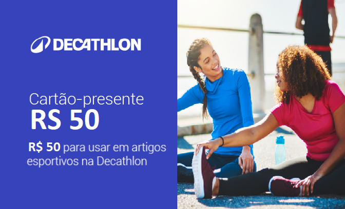 Cartão-presente de R$ 50 da Decathlon