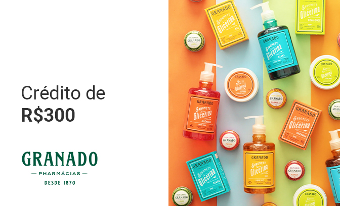Crédito de R$ 300 para usar na Granado