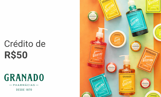 Crédito de R$ 50 para usar na Granado