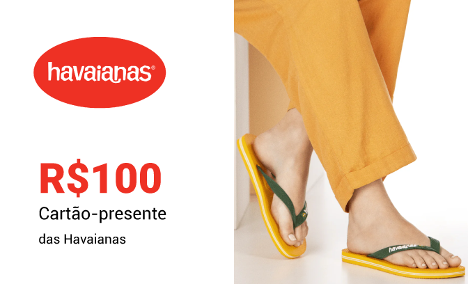 Cartão Presente Havaianas de R$ 100