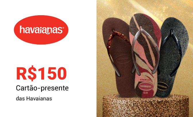 Cartão Presente Havaianas de R$ 150