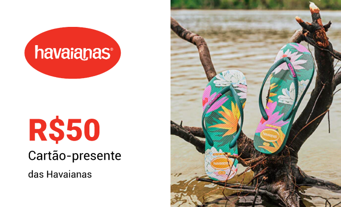 Cartão Presente Havaianas de R$ 50