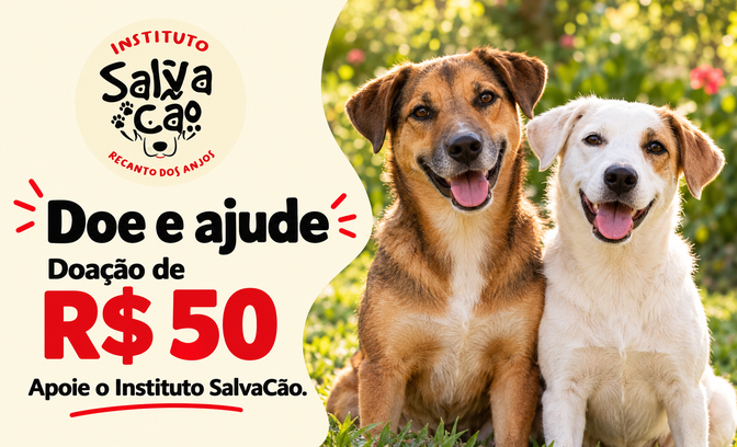 R$50 em Doação para o Instituto SalvaCão