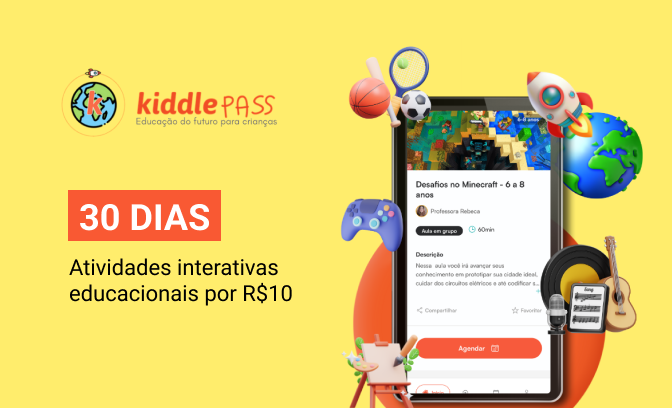 30 dias de acesso ilimitado ao Kiddle Pass