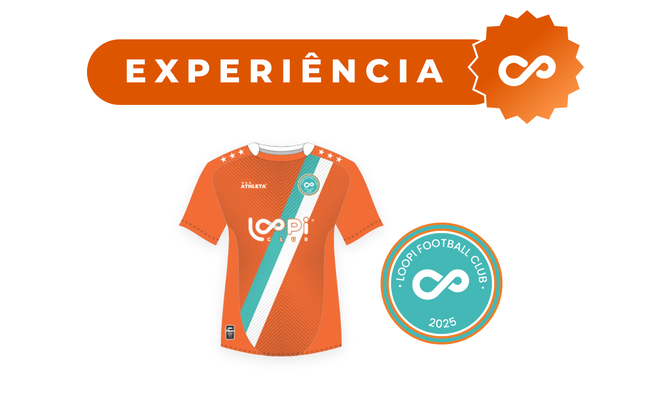 Camiseta 2 Laranja Oficial do Loopi FC