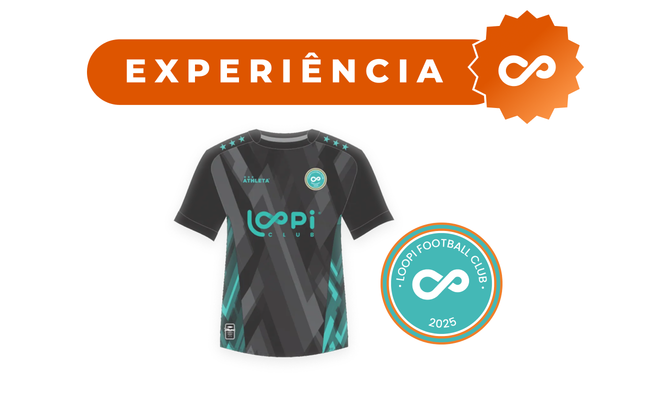 Camiseta de Passeio Preta do Loopi FC