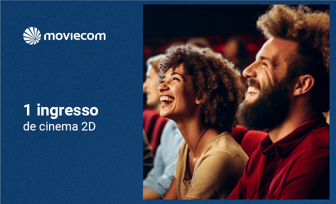 1 ingresso de cinema 2D ou 3D pra usar na Moviecom