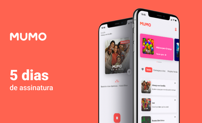 Assinatura de 5 dias ao aplicativo Mumo
