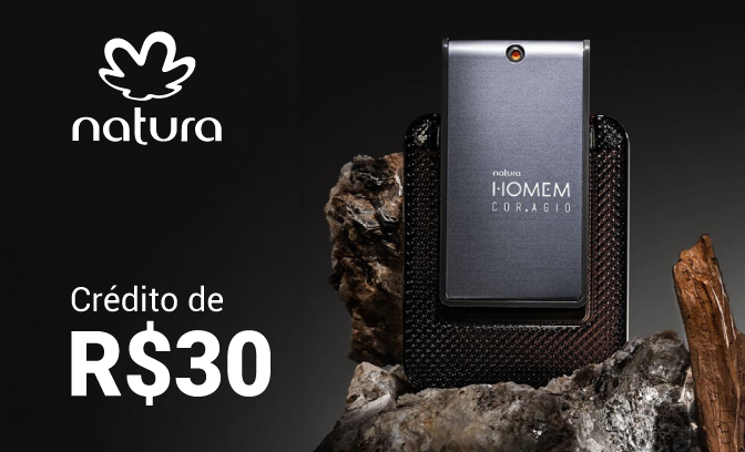 Crédito de R$ 30 em produtos Natura