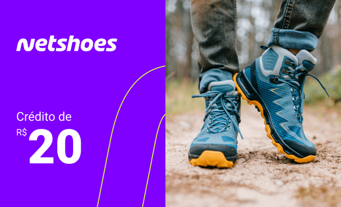 Netshoes: R$20,00 de créditos para compras no site