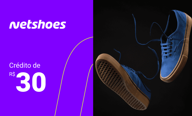 Netshoes: R$30,00 de créditos para compras no site