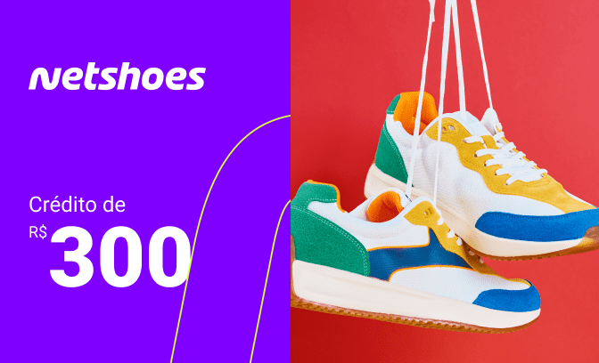 Netshoes: R$300,00 de créditos para compras no site