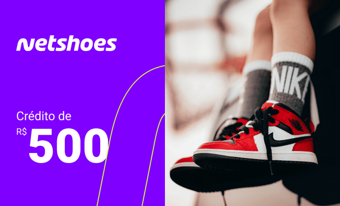 Netshoes: R$500,00 de créditos para compras no site