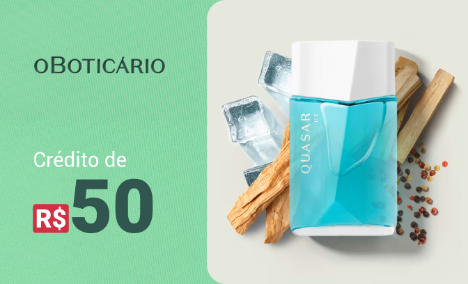 Crédito de R$ 50 para usar no O Boticário