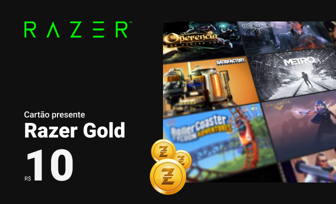 Cartão-presente Razer Gold de R$10,00