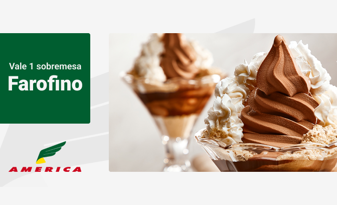 Voucher de resgate da sobremesa Farofino