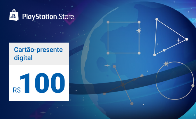 Cartão-presente Sony Playstation de R$100