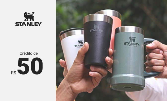 Crédito de R$50 para compras de produtos Stanley PMI