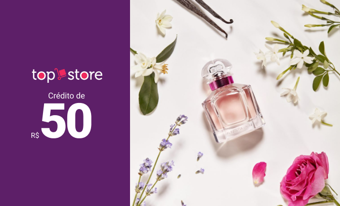 R$ 50 em créditos para compras de perfumes na Top Store