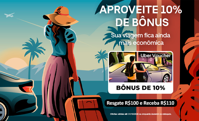 R$100 em Crédito + R$25 de Bônus para usar no app Uber