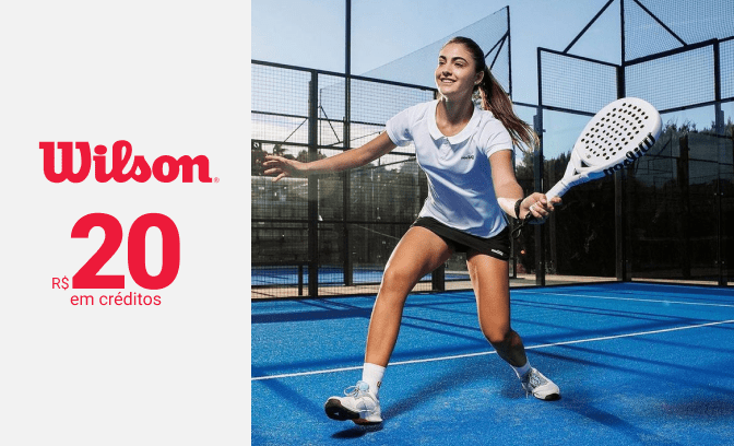 Créditos de R$ 20 para compras de produtos Wilson
