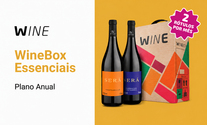 WineBox Essenciais - Plano Anual (Frete Incluso)