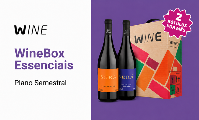 WineBox Essenciais - Plano Semestral (Frete Incluso)