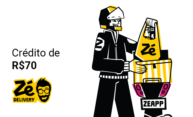 Crédito de R$ 70 para usar no Zé Delivery